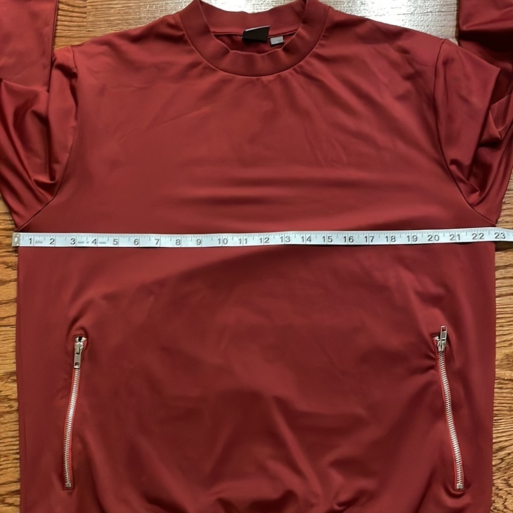 ASOS mens slight satin stretch sweatshirt with metal zippered front pockets L - Picture 12 of 13